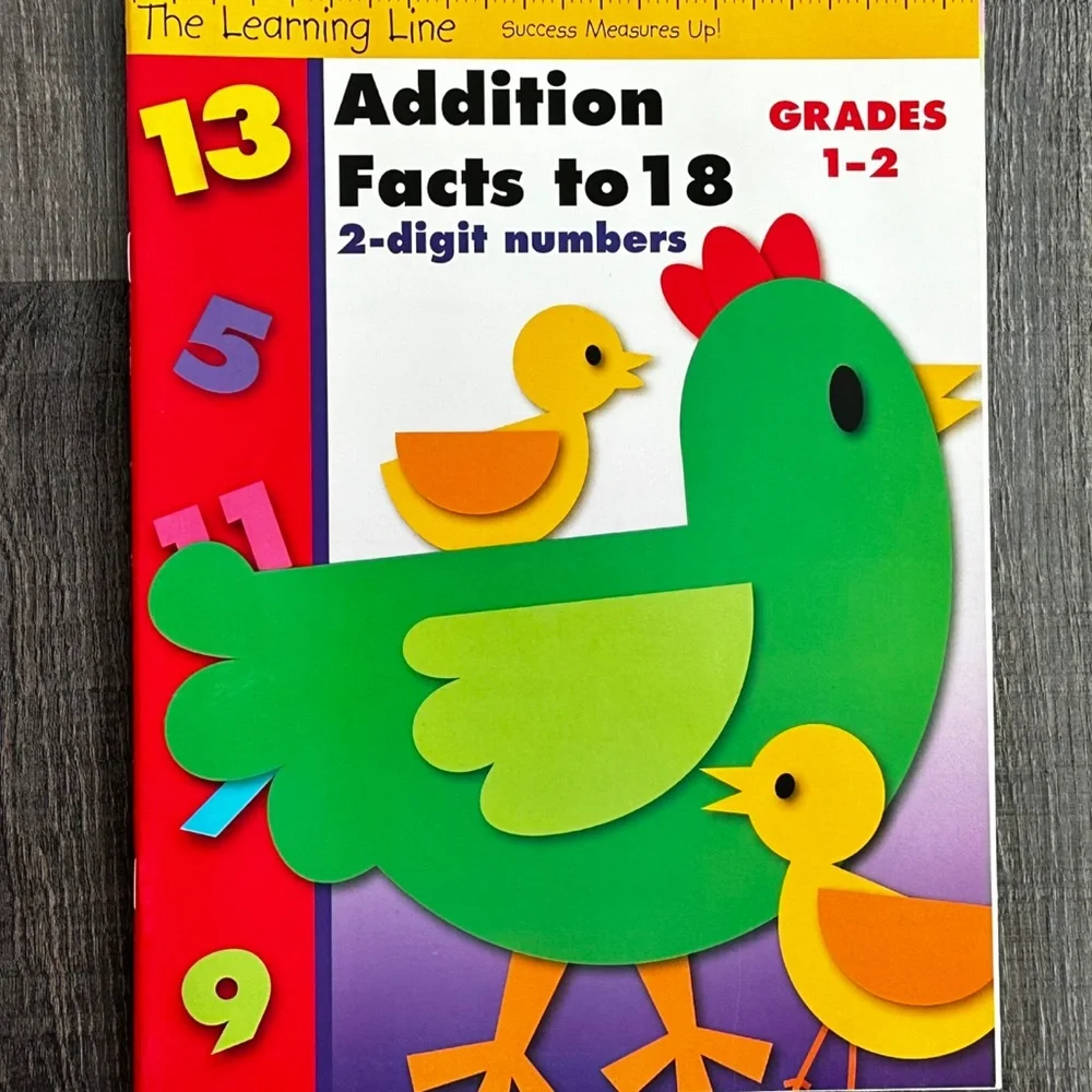 💞 New Addition Facts Math Educational Workbook